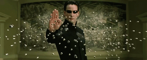 Neo stopping bullets Matrix